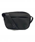 Manhattan Portage BLACK LABELマンハッタンポーテージ ブラックレーベル）の古着「VEGGIE LEATHER ショルダーバッグ」｜ブラック