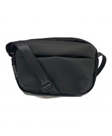 Manhattan Portage BLACK LABEL（マンハッタンポーテージ ブラックレーベル）の古着「VEGGIE LEATHER ショルダーバッグ」｜ブラック
