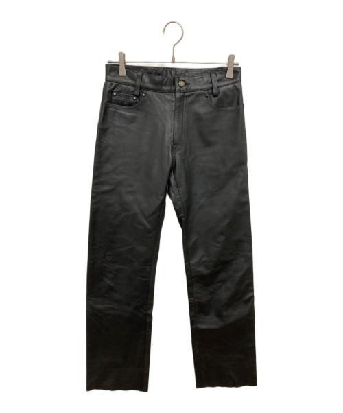 HORN WORKS（ホーンワークス）HORN WORKS (ホーンワークス) レザーパンツ ブラック サイズ:SIZE 76cm (W30)の古着・服飾アイテム