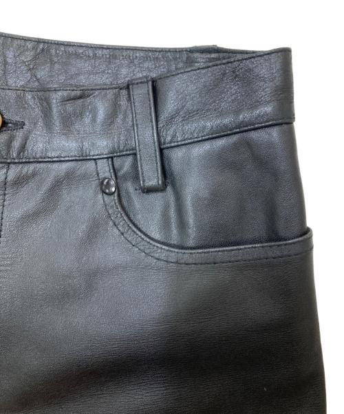 HORN WORKS（ホーンワークス）HORN WORKS (ホーンワークス) レザーパンツ ブラック サイズ:SIZE 76cm (W30)の古着・服飾アイテム