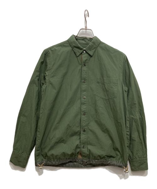 sacai（サカイ）sacai (サカイ) ドローコードシャツ カーキ サイズ:2の古着・服飾アイテム