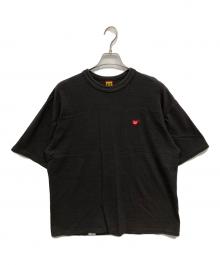 HUMAN MADE（ヒューマンメイド）の古着「ハート刺繍ロゴTシャツ」｜ブラック