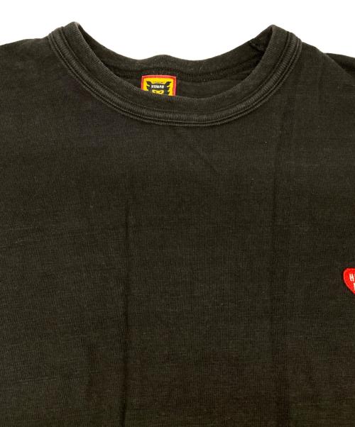 HUMAN MADE（ヒューマンメイド）HUMAN MADE (ヒューマンメイド) ハート刺繍ロゴTシャツ ブラック サイズ:２XLの古着・服飾アイテム