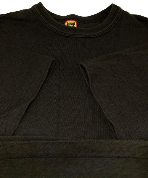 HUMAN MADE（ヒューマンメイド）HUMAN MADE (ヒューマンメイド) ハート刺繍ロゴTシャツ ブラック サイズ:２XLの古着・服飾アイテム