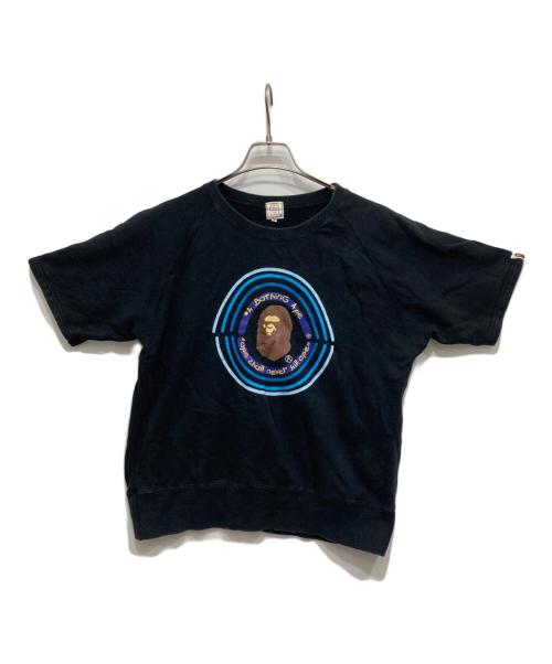 A BATHING APE（アベイシングエイプ）A BATHING APE (アベイシングエイプ) 半袖スウェット ブラック サイズ:Sの古着・服飾アイテム