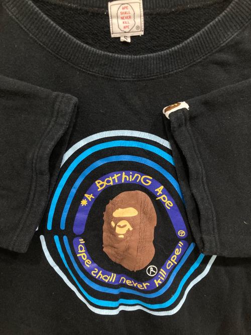 A BATHING APE（アベイシングエイプ）A BATHING APE (アベイシングエイプ) 半袖スウェット ブラック サイズ:Sの古着・服飾アイテム