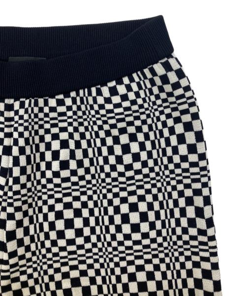 UNITED TOKYO（ユナイテッドトーキョー）UNITED TOKYO (ユナイテッドトーキョー) ブロックアートニットパンツ ブラック×ホワイト サイズ:2の古着・服飾アイテム