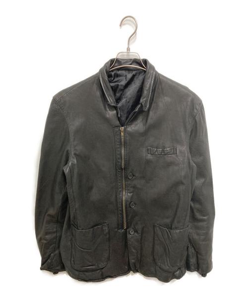 NCB（エヌシービー）NCB (エヌシービー) カウレザージャケット ブラック サイズ:XLの古着・服飾アイテム