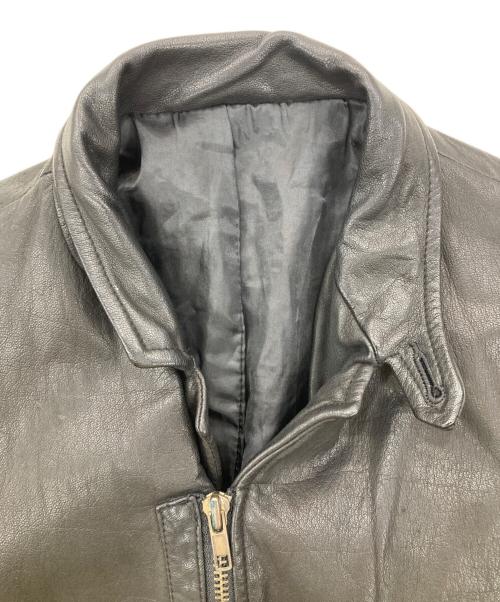 NCB（エヌシービー）NCB (エヌシービー) カウレザージャケット ブラック サイズ:XLの古着・服飾アイテム