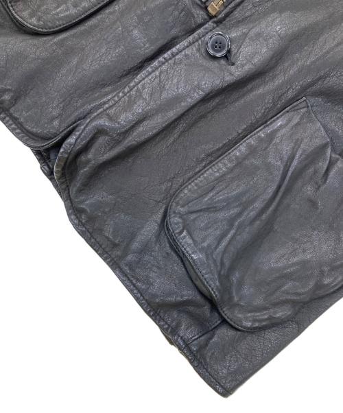 NCB（エヌシービー）NCB (エヌシービー) カウレザージャケット ブラック サイズ:XLの古着・服飾アイテム