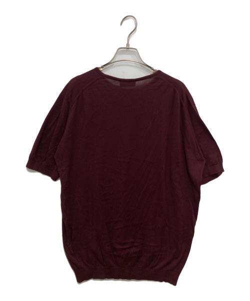 JOHN SMEDLEY（ジョンスメドレー）JOHN SMEDLEY (ジョンスメドレー) シーアイランドコットン半袖ニット パープル サイズ:Lの古着・服飾アイテム