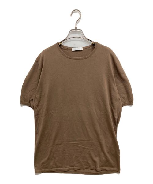 Cruciani（クルチアーニ）CRUCIANI (クルチアーニ) 半袖コットンニット カーキ サイズ:52の古着・服飾アイテム