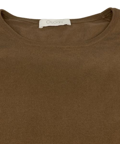 Cruciani（クルチアーニ）CRUCIANI (クルチアーニ) 半袖コットンニット カーキ サイズ:52の古着・服飾アイテム
