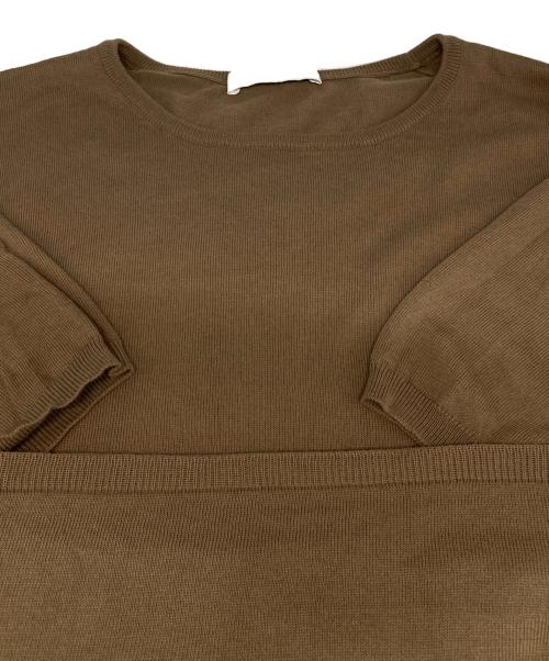 Cruciani（クルチアーニ）CRUCIANI (クルチアーニ) 半袖コットンニット カーキ サイズ:52の古着・服飾アイテム