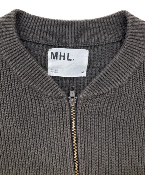 MHL（マーガレットハウエル）MHL (マーガレットハウエル) ジップアップニットジャケット ブラウン サイズ:Mの古着・服飾アイテム