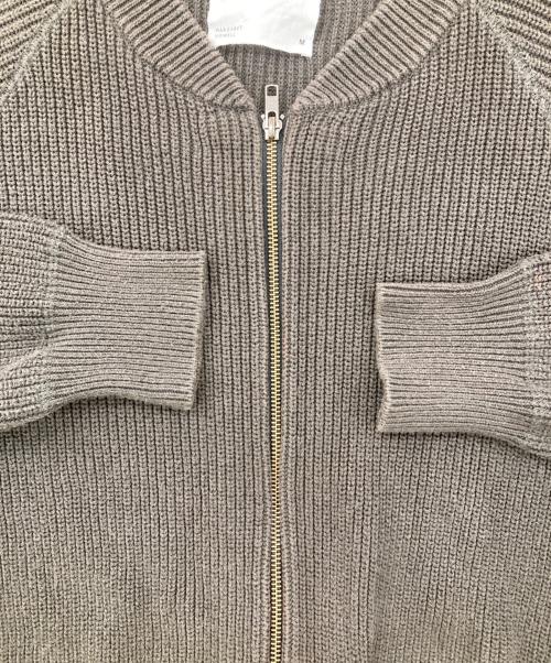 MHL（マーガレットハウエル）MHL (マーガレットハウエル) ジップアップニットジャケット ブラウン サイズ:Mの古着・服飾アイテム