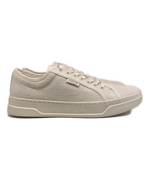 COACH（コーチ）COACH (コーチ) CANVAS SNKR/シグネチャー柄スニーカー ベージュ サイズ:SIZE US8 未使用品の古着・服飾アイテム