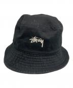 stussyステューシー）の古着「Stock Bucket Hat」｜ブラック