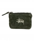stussyステューシー）の古着「Canvas Coin Pouch」｜グリーン