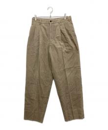 COMME des GARCONS HOMME（コムデギャルソン オム）の古着「90’sタックコーデュロイパンツ」｜ベージュ