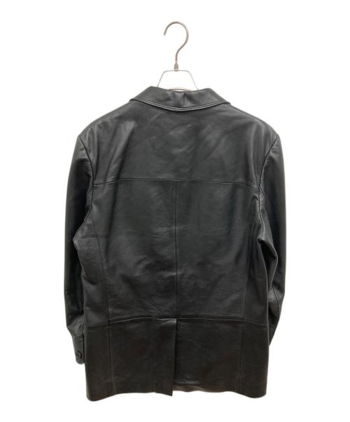 VERSACE CLASSIC（ヴェルサーチクラシック）VERSACE CLASSIC (ヴェルサーチクラシック) 4Bレザーコート ブラック サイズ:SIZE 50の古着・服飾アイテム