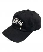 stussyステューシー）の古着「ロゴキャップ」｜ブラック