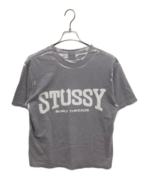 stussy（ステューシー）stussy (ステューシー) burly stone washed tee パープル サイズ:Mの古着・服飾アイテム