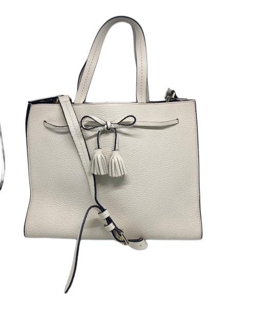 Kate Spade（ケイトスペード）Kate Spade (ケイトスペード) 2WAYショルダーバッグ ホワイトの古着・服飾アイテム