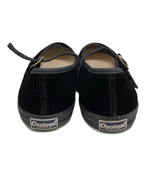ORCIVAL（オーシバル）ORCIVAL (オーシバル) ベルベットストラップシューズ ブラック サイズ:24.5cmの古着・服飾アイテム