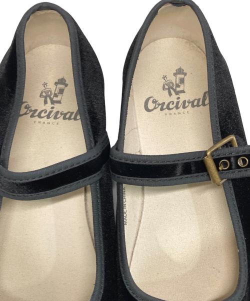 ORCIVAL（オーシバル）ORCIVAL (オーシバル) ベルベットストラップシューズ ブラック サイズ:24.5cmの古着・服飾アイテム