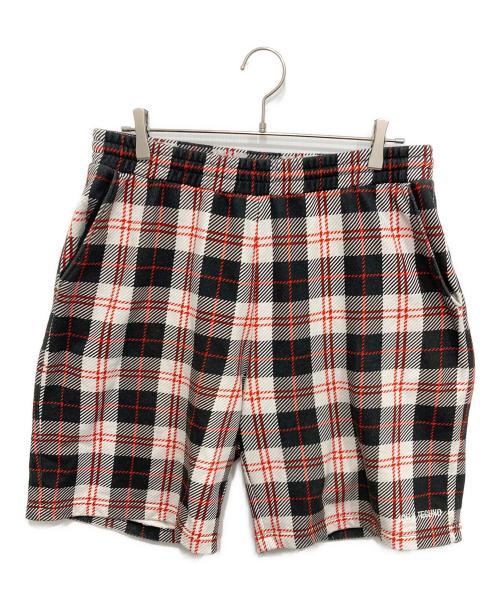 ICE&TECHNO（アイスアンドテクノ）ICE&TECHNO (アイスアンドテクノ) TARTAN SWEAT SHORTS/チェックスウェットハーフパンツ ホワイト サイズ:Mの古着・服飾アイテム