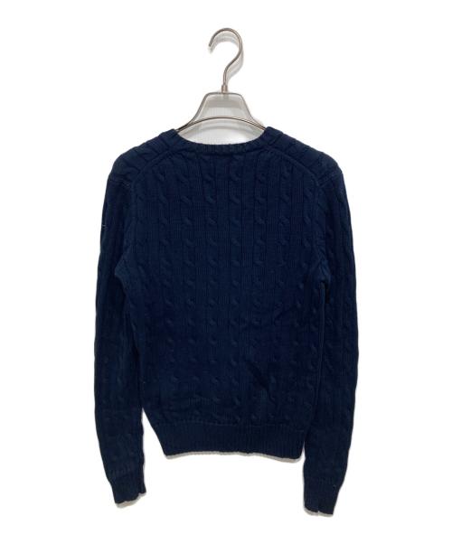 POLO RALPH LAUREN（ポロ・ラルフローレン）POLO RALPH LAUREN (ポロ・ラルフローレン) Vネックコットンニット ネイビー サイズ:Sの古着・服飾アイテム