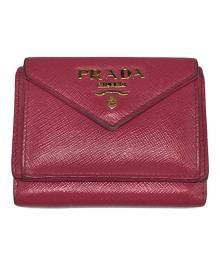 PRADA（プラダ）の古着「3つ折り財布」｜ピンク