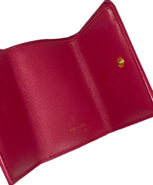 PRADA（プラダ）PRADA (プラダ) 3つ折り財布 ピンクの古着・服飾アイテム
