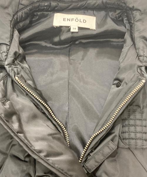 ENFOLD（エンフォルド）ENFOLD (エンフォルド) CHECK-QUILT VEST ブラック サイズ:SIZE38の古着・服飾アイテム