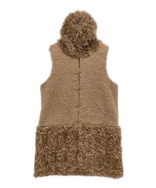 Risley（リズレー）RISLEY (リズレー) リバーシブルMIXファーフーディー ブラウン サイズ:FREEの古着・服飾アイテム