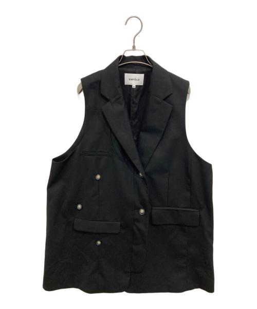 ENFOLD（エンフォルド）ENFOLD (エンフォルド) DOUBLE SUIT VEST ブラック サイズ:38の古着・服飾アイテム