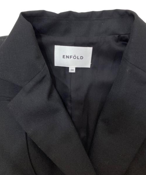 ENFOLD（エンフォルド）ENFOLD (エンフォルド) DOUBLE SUIT VEST ブラック サイズ:38の古着・服飾アイテム