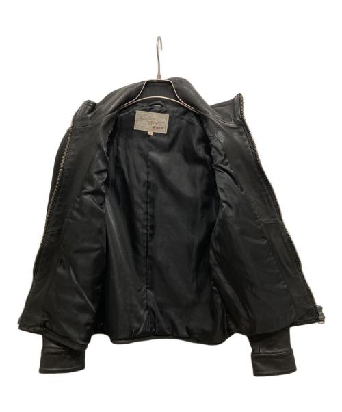 AVIREX（アヴィレックス）AVIREX (アヴィレックス) シープレザースタンドジップトラックジャケット ブラック サイズ:Mの古着・服飾アイテム
