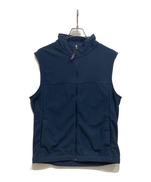 Patagonia（パタゴニア）Patagonia (パタゴニア) TEXTUED FLEECE VEST ネイビー サイズ:Mの古着・服飾アイテム