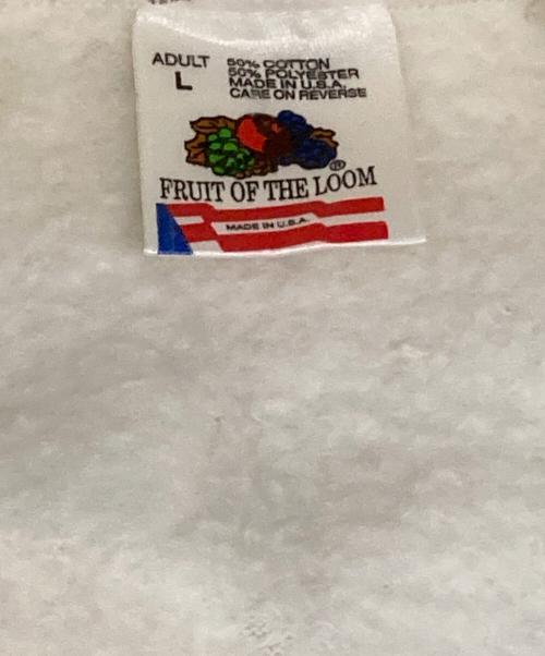 FRUIT OF THE LOOM（フルーツオブザルーム）FRUIT OF THE LOOM (フルーツオブザルーム) アニマルプリントスウェット ホワイト サイズ:Lの古着・服飾アイテム