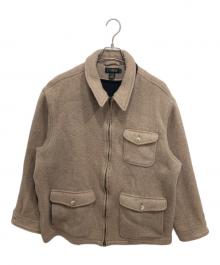 J.CREW（ジェイクルー）の古着「90’sウールメルトンジップアップジャケット」｜ベージュ