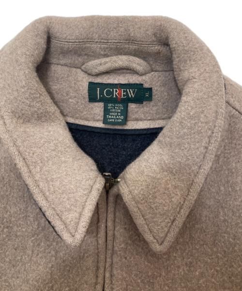 J.CREW（ジェイクルー）J.CREW (ジェイクルー) 90’sウールメルトンジップアップジャケット ベージュ サイズ:XLの古着・服飾アイテム
