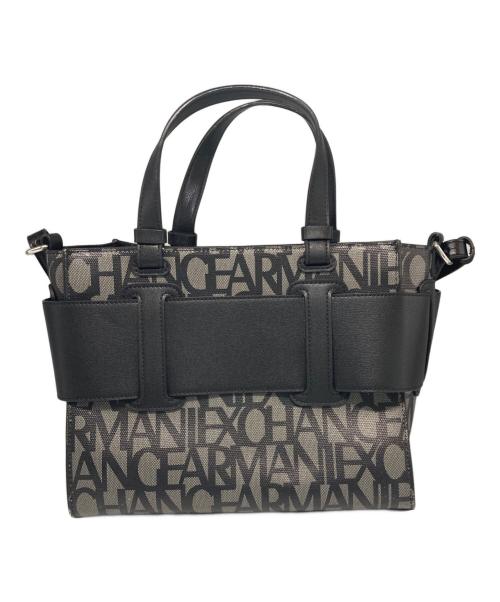 ARMANI EXCHANGE（アルマーニ エクスチェンジ）ARMANI EXCHANGE (アルマーニ エクスチェンジ) BOXロゴバックルミニハンドバッグ ブラックの古着・服飾アイテム