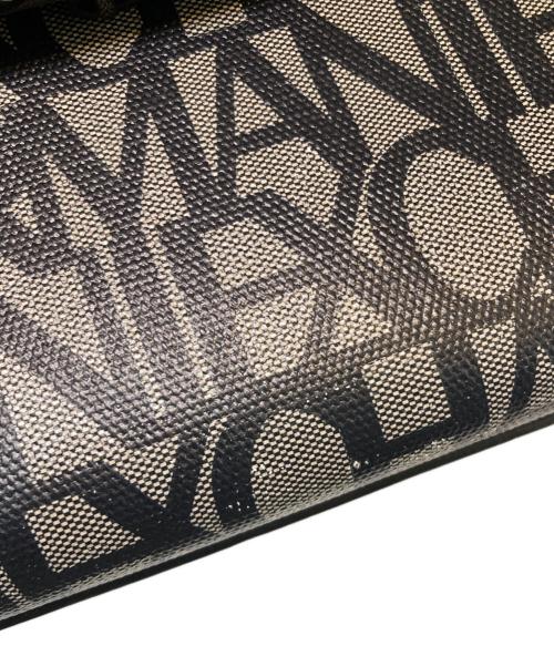 ARMANI EXCHANGE（アルマーニ エクスチェンジ）ARMANI EXCHANGE (アルマーニ エクスチェンジ) BOXロゴバックルミニハンドバッグ ブラックの古着・服飾アイテム
