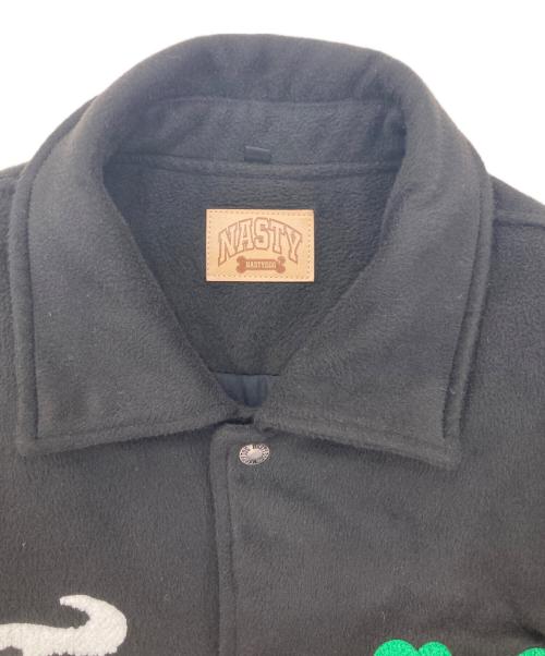 NASTY DOG（ナスティー ドッグ）nasty dog (ナスティー ドッグ) スタジャン グリーン×ブラック サイズ:Lの古着・服飾アイテム