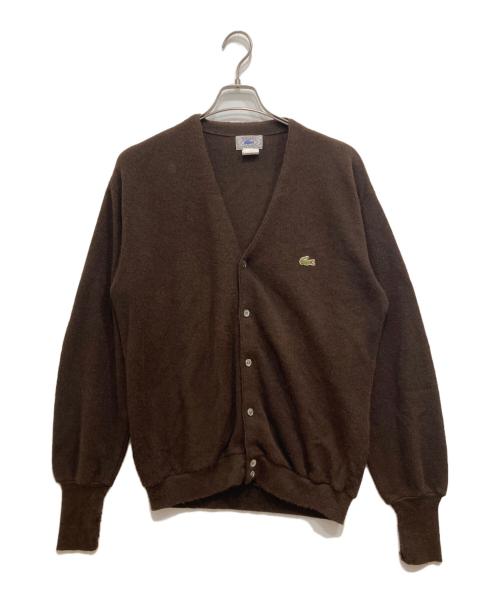 LACOSTE（ラコステ）LACOSTE (ラコステ) 80’sアクリルニットカーディガン ブラウン サイズ:Lの古着・服飾アイテム
