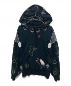 BERNHARD WILLHELMベルンハルト ウィルヘルム）の古着「刺繍ハイネックプルオーバーパーカー」｜ブラック