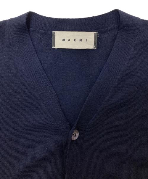 MARNI（マルニ）MARNI (マルニ) バイカラーニットカーディガン ネイビー×グレー サイズ:46の古着・服飾アイテム