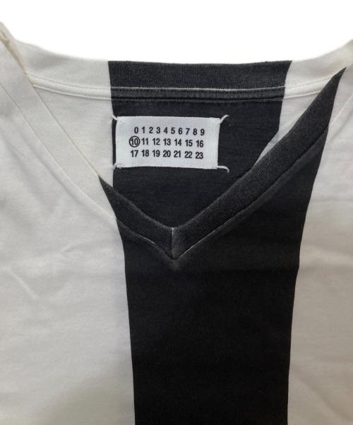 Maison Margiela（メゾンマルジェラ）Maison Margiela (メゾンマルジェラ) ビッグストライプロングスリーブカットソー ブラック×ホワイト サイズ:SIZE 48の古着・服飾アイテム